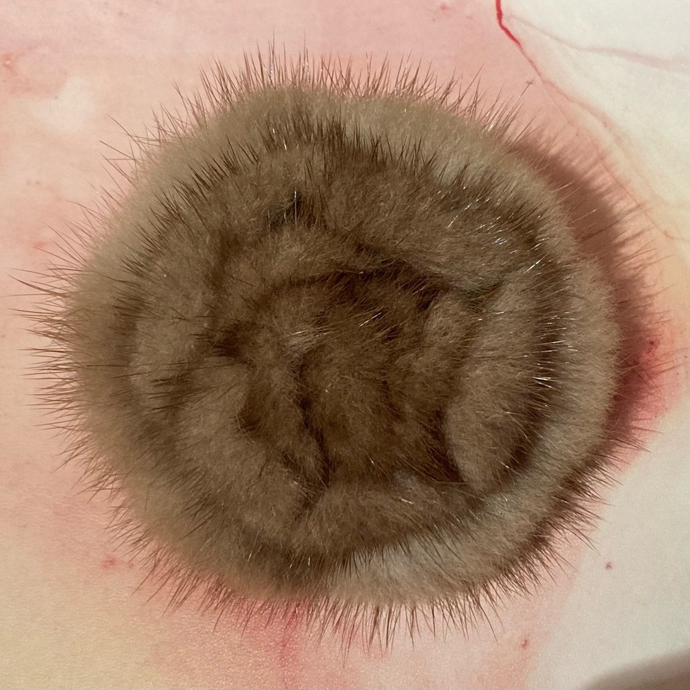 🌺🌹High-End Luxury Mink Faux Fur Brown Soft Rose Flower Brooch Pin Accessory